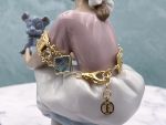 TAGLIAMONTE Designs (2357B) 925/YGP Venetian Cameo Bracelet*Aquamarine*Psyche, Amore*Reg.$400