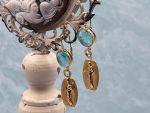 TAGLIAMONTE Designs (2312E) 925SS/YGP Venetian Intaglio Earrings *Busy Bee*Reg.$240