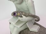 SAMUEL B *BJC* (57306B.A) 925SS/18K Braided Tulang Naga Bracelet *Brazilian Amethyst*