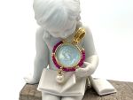 TAGLIAMONTE Designs (HQ057) 18K Cameo Pendant w/ Red Spinel *Sphynx*Reg.$1400