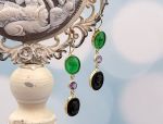 TAGLIAMONTE Designs (PN2833E) 925SS/YGP Double Drop Cameo Earrings *Reg.$280