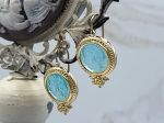 TAGLIAMONTE Designs (2310E) 925SS/YGP Venetian Cameo Earrings*Arethusa*Reg.$280
