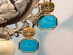 TAGLIAMONTE Designs (PN2683) 925SS/YGP Venetian Cameo Earrings *Androcles,Lion*Reg.$300