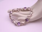 Samuel B~BJC~(927) 925SS/ 14K Amethyst Bracelet *XOXOXO*