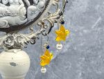 TAGLIAMONTE Designs (SH563-Amber) 925SS/YGP Venetian Cameo Earrings *Sea Life Collection*Reg.$225