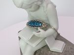 SAMUEL B *BJC* (58039B) 925SS Snake Link Bracelet *Blue Topaz*