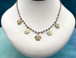 TAGLIAMONTE Designs (SH344-Amy) 925SS/YGP Cameo Necklace*Amethyst*Medusa*Reg.$300