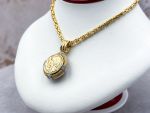 (LD4003N,LD4004P) 14K Reversible Pendant & Square Byzantine Necklace*42Gms*Reg.$5000