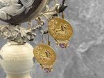 TAGLIAMONTE Designs (RS488) 925SS/YGP Cameo Earrings *Aurora*Reg.$240