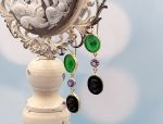 TAGLIAMONTE Designs (PN2833E) 925SS/YGP Double Drop Cameo Earrings *Reg.$280