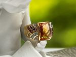 LD3564R ~ 14K Gold Ring *Citrine*Diamonds*Bl Topaz*Garnet*Amy*Peridot*Reg.$1000