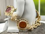 TAGLIAMONTE (LDM1509) 925SS/YGP, 14K Accents Venetian Cameo Bracelet*Reg.$550