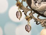 TAGLIAMONTE Designs (1988) 925SS/YGP Venetian Intaglio Earrings*Apollo*Reg.$160