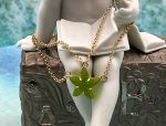 TAGLIAMONTE Designs (2056B) 925SS/YGP Venetian Cameo Anklet *Sea Life Collection*Reg.$175