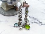 TAGLIAMONTE Designs (2138B) 925SS/Rhod Venetian Intaglio Charm Bracelet*Reg.$300