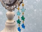 TAGLIAMONTE Designs (SH808-Blue Multi) 925SS / YGP Venetian Cameo Earrings*Sea Life Collection* Reg.$240