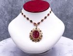 TAGLIAMONTE Designs (LDM7502) 14K Venetian Cameo Necklace*Garnets, Citrines*Cupid*Choice of Gem Chain*Reg.$3500