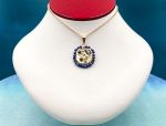 TAGLIAMONTE Designs (2166P) 925SS/YGP Cameo Pendant*Lapis*Pandora*Reg.$180