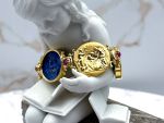 TAGLIAMONTE Designs (2359B) 925/YGP Lapis Lazuli Cameo Bracelet*Cupid*Reg.$500