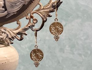 TAGLIAMONTEDesigns (2187E) 14K Cameo Earrings*Maypole*Reg.$900