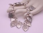 925 Sterling Silver "Heart" Charm Bracelet (926)