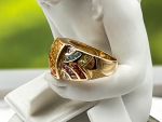 LD3564R ~ 14K Gold Ring *Citrine*Diamonds*Bl Topaz*Garnet*Amy*Peridot*Reg.$1000