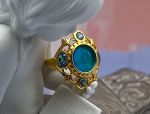 TAGLIAMONTE Designs (2150R) 925SS/YGP Venetian Cameo Ring*Size 7*Reg.$220