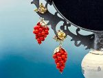 TAGLIAMONTE Designs (2054E) 925SS/YGP Coral Earrings*Reg.$190