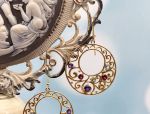 LD4014E ~ 925SS/YGP Multi-Gem Filigree Earrings*Reg.$250