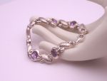 Samuel B~BJC~(927) 925SS/ 14K Amethyst Bracelet *XOXOXO*