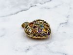 (LD4022P) 14K Multi-Gemstone Mosaic Heart Pendant*Reg$1800