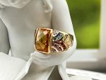 LD3564R ~ 14K Gold Ring *Citrine*Diamonds*Bl Topaz*Garnet*Amy*Peridot*Reg.$1000