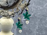 TAGLIAMONTE Designs (SH563-Teal) 925SS/YGP Venetian Cameo Earrings *Sea Life Collection*Reg.$225