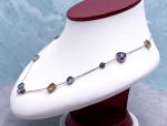 SAMUEL B *BJC* (62833N) 925SS  Multi-Gemstone Necklace *Reg.$350*