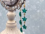 TAGLIAMONTE Designs (SH808-Teal) 925SS / YGP Venetian Cameo Earrings*Sea Life Collection* Reg.$240