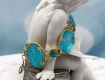 TAGLIAMONTE Designs (PN2760B) 925SS/YGP Venetian Cameo Bracelet *Cupid*Reg.$650