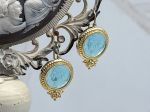 TAGLIAMONTE Designs (2310E) 925SS/YGP Venetian Cameo Earrings*Arethusa*Reg.$280