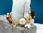 TAGLIAMONTE Design(PN2723B) 925SS/YGP Venetian Cameo Bracelet *Lemon Qtz*Reg.$500