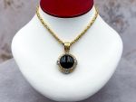 (LD4003N,LD4004P) 14K Reversible Pendant & Square Byzantine Necklace*42Gms*Reg.$5000