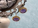 TAGLIAMONTE Designs (2119E) 925SS/YGP Venetian Cameo Earrings *Medusa*Reg.$250