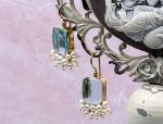 TAGLIAMONTE Designs (2036E) 925SS/YGP Intaglio Earrings*Pearls*Reg.$325