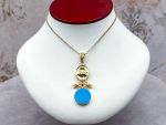 TAGLIAMONTE Designs (1466P-Magn) 925SS/YGP magnesite Cameo Pendant *Roman Coin, Mercury*Reg.$180