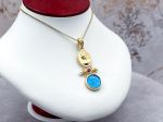 TAGLIAMONTE Designs (1466P-Magn) 925SS/YGP magnesite Cameo Pendant *Roman Coin, Mercury*Reg.$180