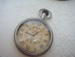 Authentic Models ~ SC057 ~ Savoy "Pocket" Watch *Nickel* 2" x 3" x .5"