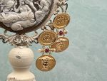 TAGLIAMONTE Designs (SH534-Ruby) 18K Cameo Earrings w/ Pearls *Medusa, Poseidon* Reg.$3000