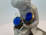 TAGLIAMONTE's Deals & Steals (SH387-Blue)18K Venetian Cameo Earrings*Emeralds, Rubies, Sapphires*Reg.$1900