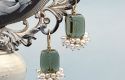 TAGLIAMONTE Designs (2037E) 925SS/YGP Intaglio Earrings*Pearls*Reg.$325