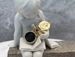 TAGLIAMONTE Designs (2209E) 925SS/YGP Onyx Cameo Earrings *Roman Coin, Mercury*Reg.$280