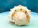 TAGLIAMONTE Designs (2145B) 925SS/YGP Venetian Intaglio Bracelet with *Aquamarine Beads*Reg.$325