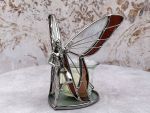 Stained Glass Votive Candle Holder "Madame Butterfly"